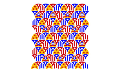 Rendering of USA Baseball Stars and Stripes Ogee Pattern.