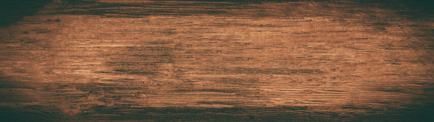 alte braune dunkle rustikale Holztextur - Holz Hintergrund Panorama lang - obrazy, fototapety, plakaty