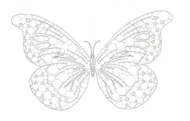 Butterfly made up of circles and ellipses
