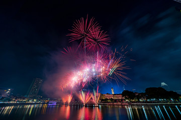 Fireworks at the riverside - Singapore National day