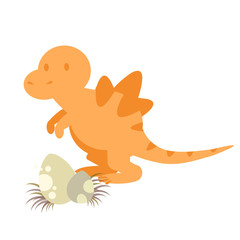 Cute dinosaurs and eggs