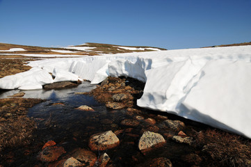 Schneeschmelze in der Hardangervidda