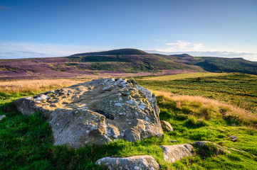 Lordenshaws Prehistoric Rock mirrors Simonside Hills Ridge, the Hillfort is located near Rothbury in Northumberland National Park and has several large stones with prehistoric rock art 