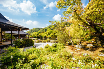 Fototapeta na wymiar Tenryu-ji Garden and Temple Kyoto Japan