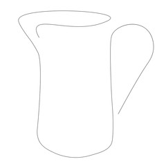 Jug of water isolated, vector illustration