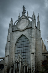 Dark gothic horror cathedral in Kutna Hora, Czech Republic