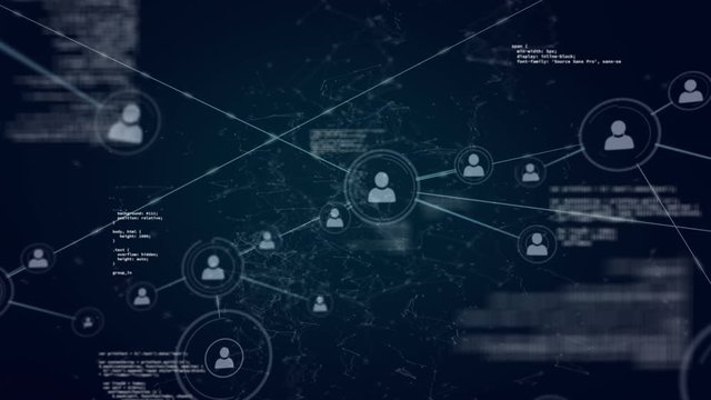 Network of connections and data processing