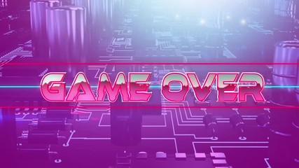 Game over game screen - Powered by Adobe