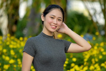 Posing Attractive Asian Female