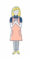 エプロン　女性　