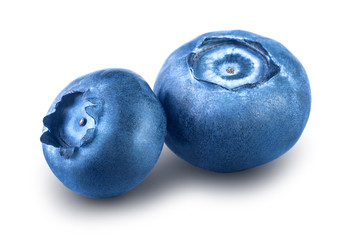 Blueberry. Fresh raw berries isolated on white background. With clipping path.