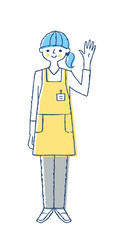 エプロン　女性　