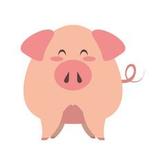 cute animal pig farm cartoon