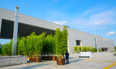 Seoul - August 2019: Exterior of the museum building. National Museum of Korea.