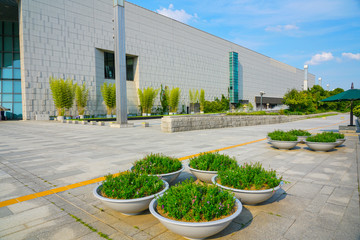 Seoul - August 2019: Exterior of the museum building. National Museum of Korea.