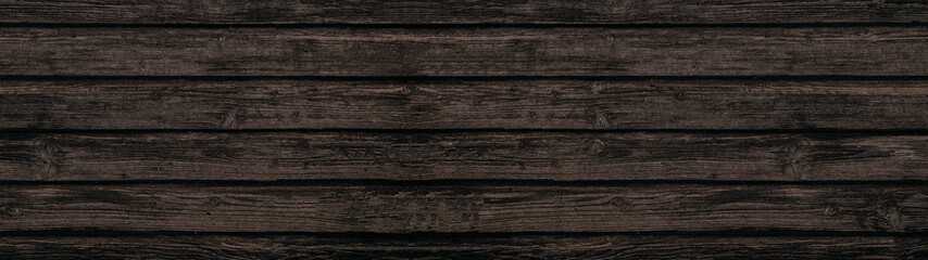 Naklejka premium alte braune dunkle rustikale Holztextur - Holz Hintergrund Banner lang