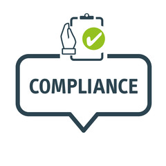 Speech bubble COMPLIANCE Vector Illustration