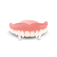 Dracula's denture isolated on white background for your creativity