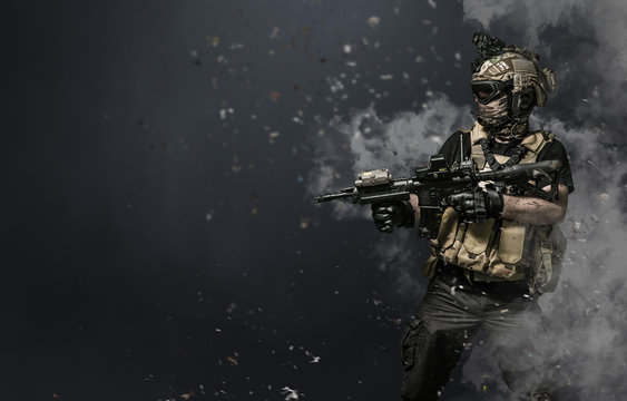 special forces soldier , military concept