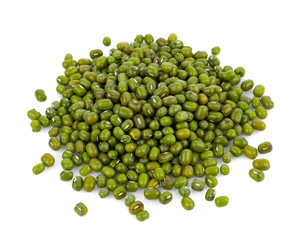 Mung beans isolated on white background