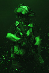 Obraz na płótnie Canvas special forces soldier , military concept