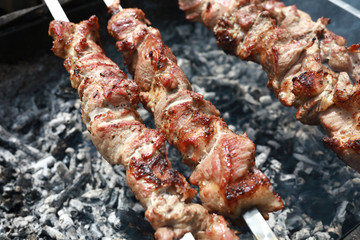 Cooking barbecue pork