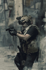 Fototapeta premium special forces soldier , military concept