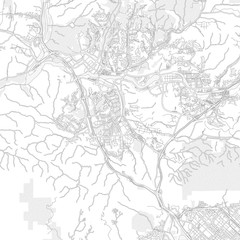 Naklejka premium Santa Clarita, California, USA, bright outlined vector map