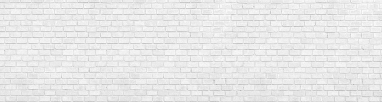 Fototapeta panorana black and White Structural Brick Wall. Panoramic Solid Surface. stone background.