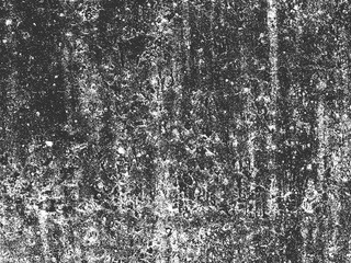 Distress old cracked concrete texture, vector illustration. Black and white grunge background. Stone, asphalt, plaster, marble.
