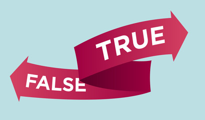 Ribbon with arrows True and False 