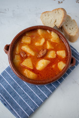potatoes with chorizo cooked rioja style