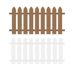 Wooden fence illustration. Farm wood wall yard, cartoon garden. Timber gate background pattern