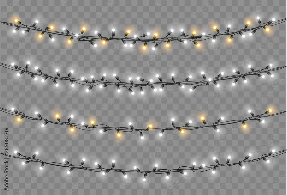 Sticker christmas lights. xmas string