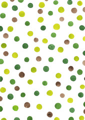 Polka dot watercolor hand painting background for decoration on artwork.