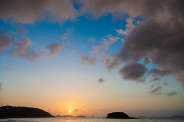 Sunset in Cinnamon Bay, St. John, USVI