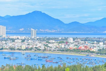 View of Downtown Da Nang in Central Vietnam