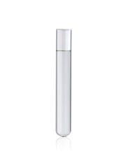 Laboratory test-tube isolated on white