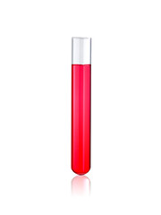 Laboratory test-tube isolated on white