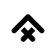 Home with X letter logo design vector