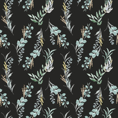 leaf arrangements with watercolor pattern