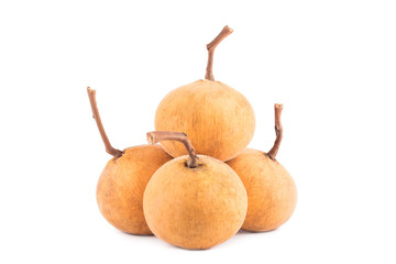 sandoricum koetjape ( santol ) is  delicious fruit on white background planting agriculture food isolated