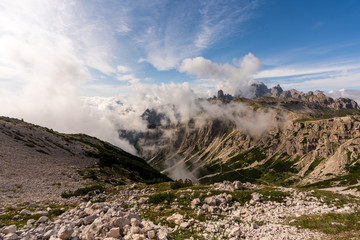 Sextner Dolomiten bei den drei Zinnen in Italien