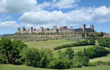 Fototapeta na wymiar Blick auf Monteriggioni in der Provinz Siena,Toskana,Italien