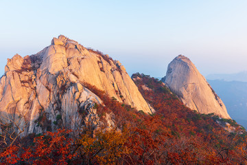 Autumn of Bukhansan Mountain in Seoul,South Korea