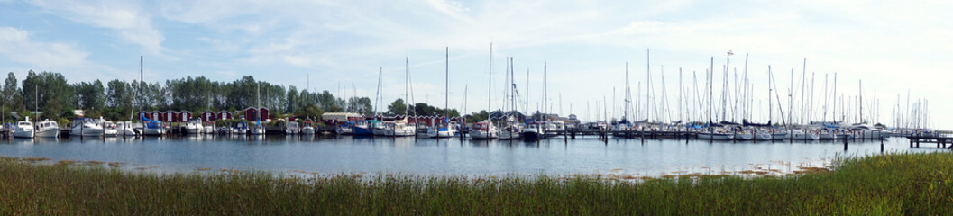 Marina with yachts