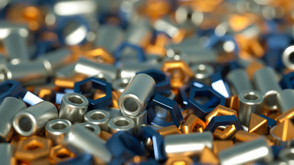 Industrial grunge metal background. 3d illustration, 3d rendering.