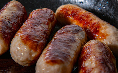 gluten free sausages on the grill