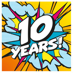 Carte Happy Birthday 10 years 