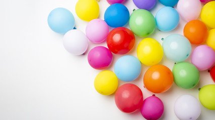 Colorful balloons with copy space